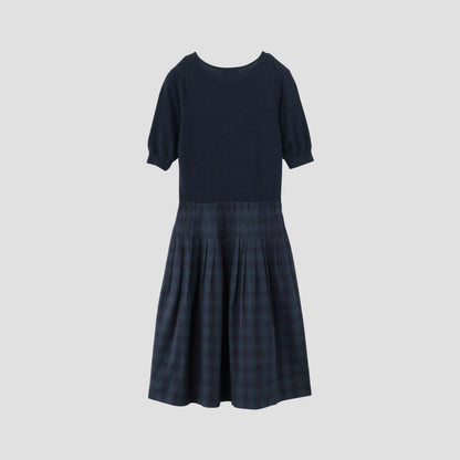 TARTAN POPLIN COTTON DRESS
