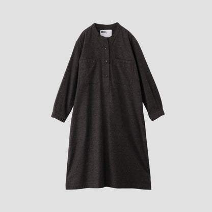 WOOL COTTON TWILL DRESS