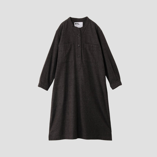 WOOL COTTON TWILL DRESS
