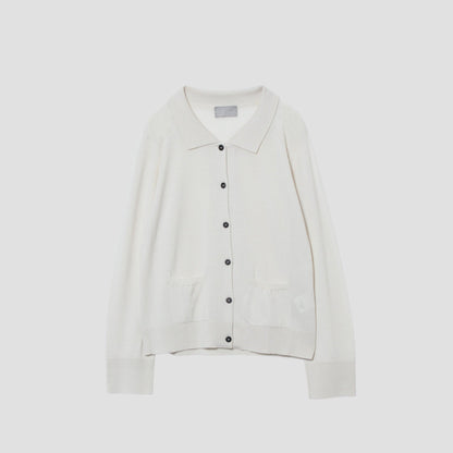 POLO COLLAR CARDIGAN KNIT