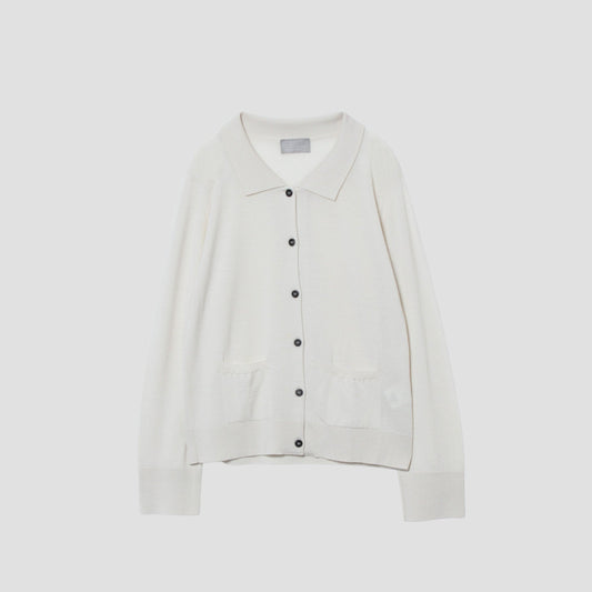 POLO COLLAR CARDIGAN KNIT