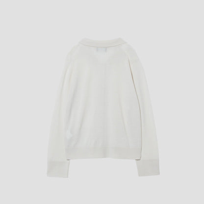 POLO COLLAR CARDIGAN KNIT