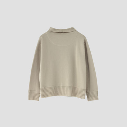 FELTED ROUGH WOOL KNIT