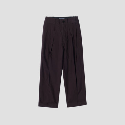 MATT COTTON SILK POPLIN TROUSERS