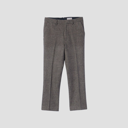 CHECK WOOL TROUSER TROUSERS