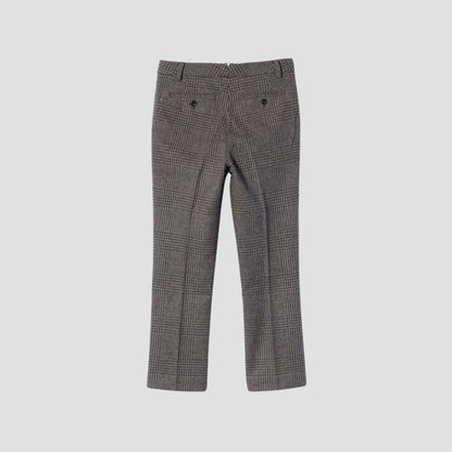CHECK WOOL TROUSER TROUSERS