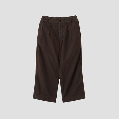 FINE COMPACT COTTON POPLIN TROUSERS
