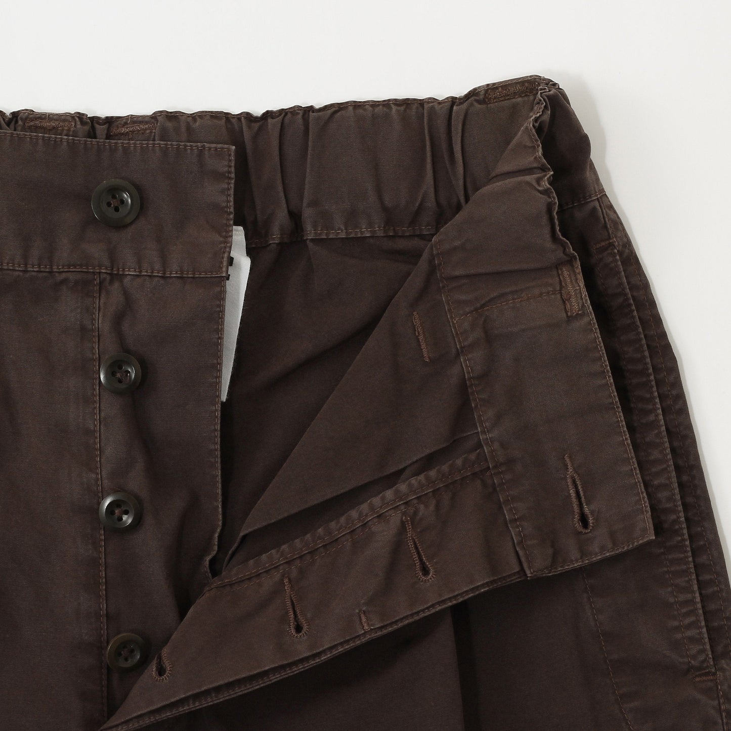 FINE COMPACT COTTON POPLIN TROUSERS