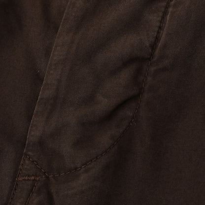 FINE COMPACT COTTON POPLIN TROUSERS