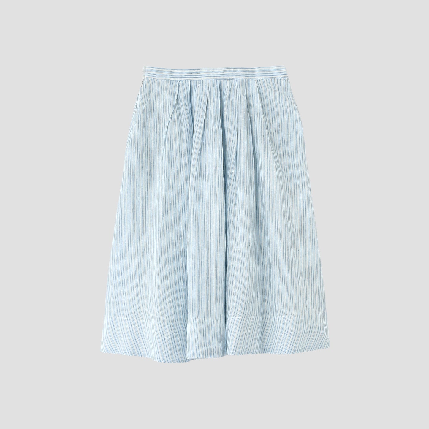 BLUE STRIPE LINEN SKIRT