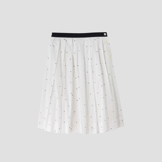 SPOT PRINT BATISTE SKIRT
