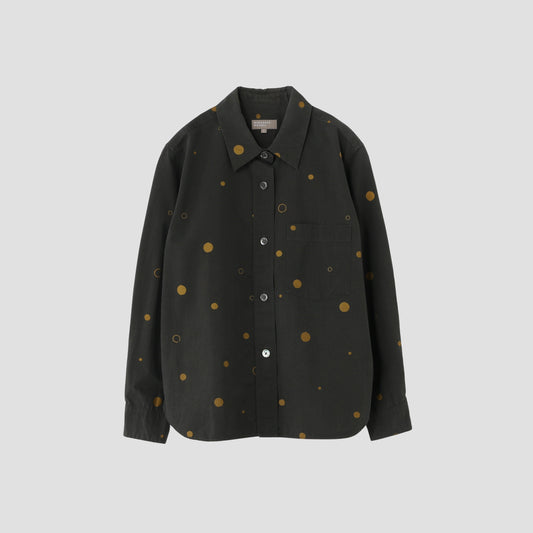 SPOT PRINT COTTON SILK SHIRT