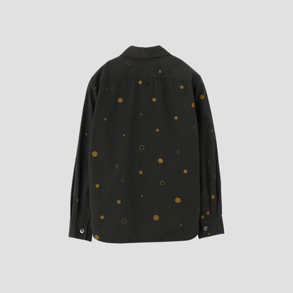 SPOT PRINT COTTON SILK SHIRT