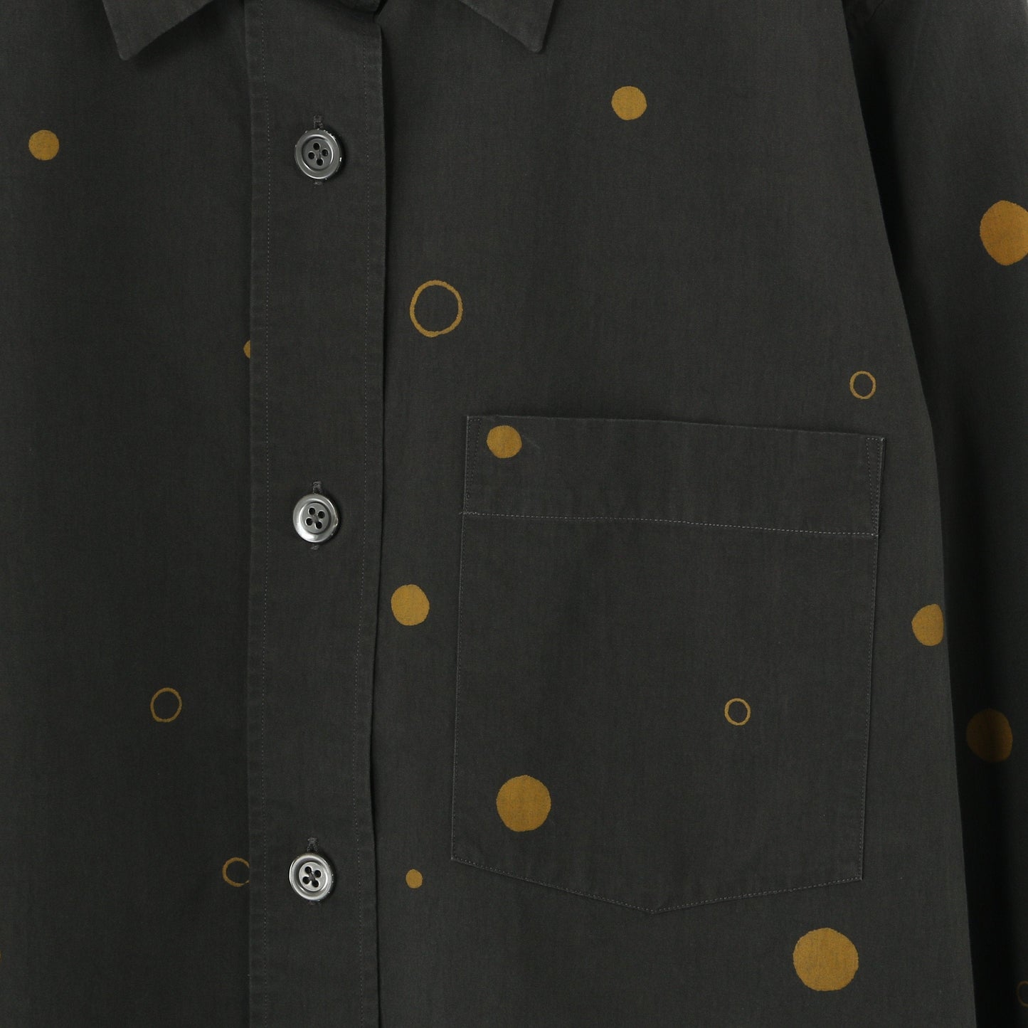 SPOT PRINT COTTON SILK SHIRT