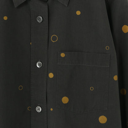 SPOT PRINT COTTON SILK SHIRT
