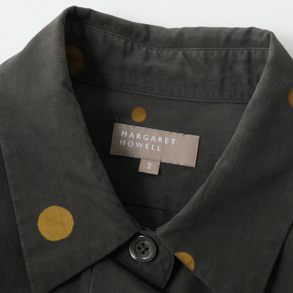 SPOT PRINT COTTON SILK SHIRT
