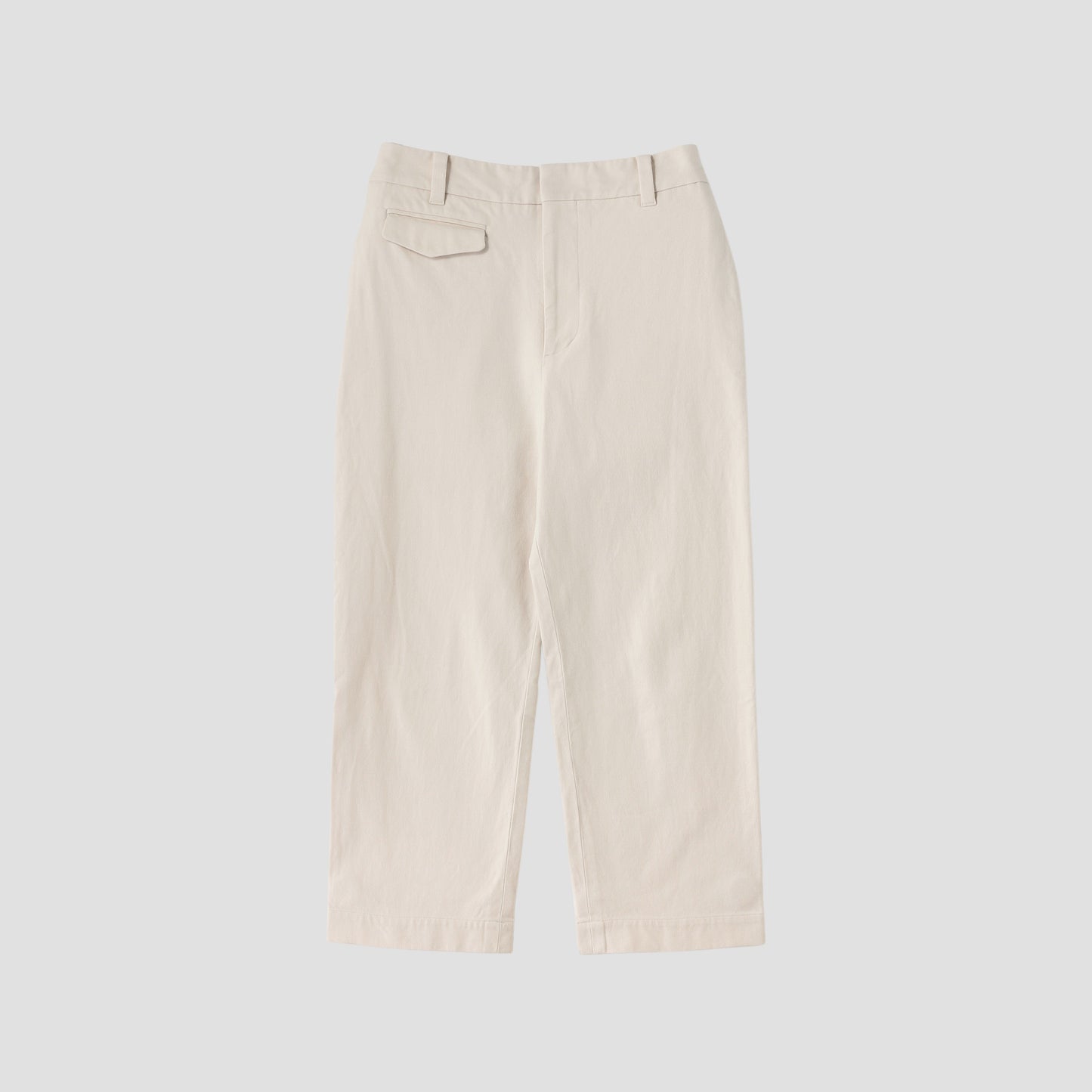 WASHED COTTON TWILL TROUSERS