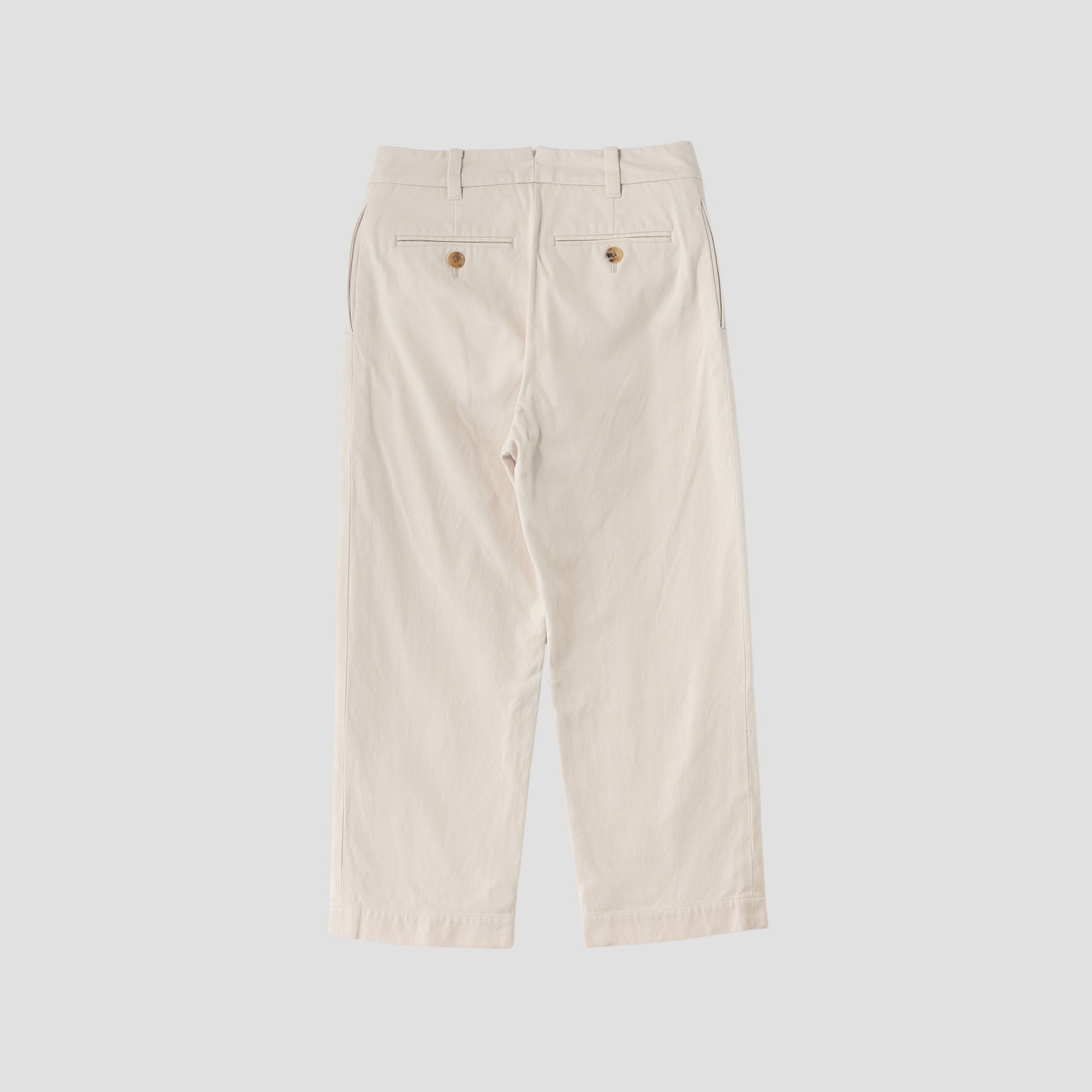 WASHED COTTON TWILL TROUSERS