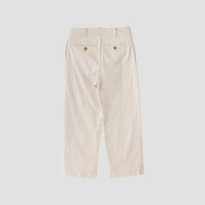 WASHED COTTON TWILL TROUSERS