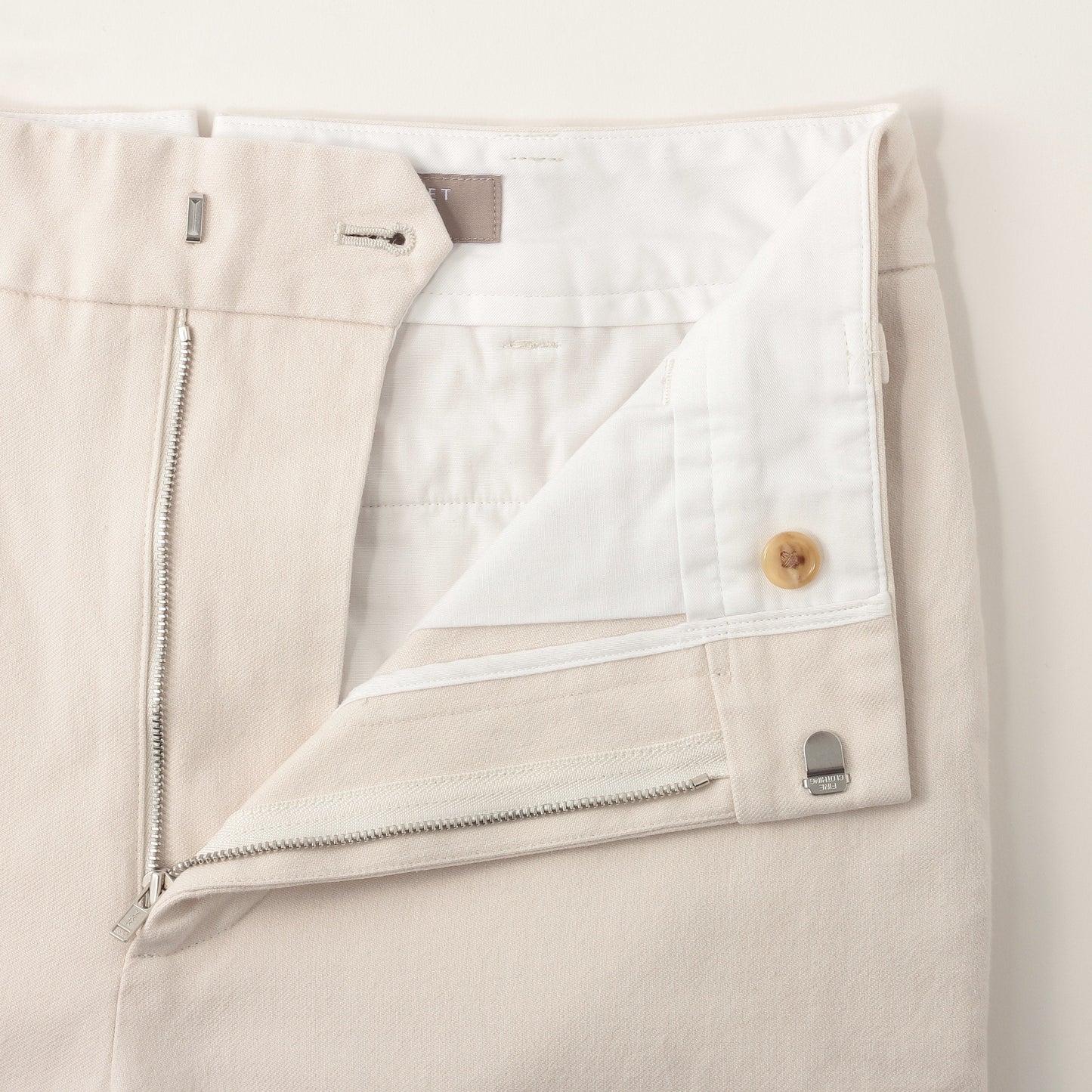 WASHED COTTON TWILL TROUSERS