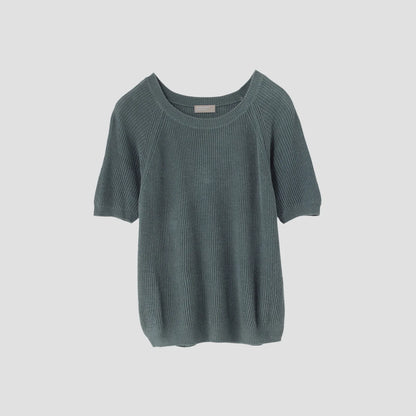 RIBBED LINEN KNIT