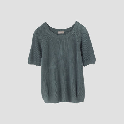RIBBED LINEN KNIT