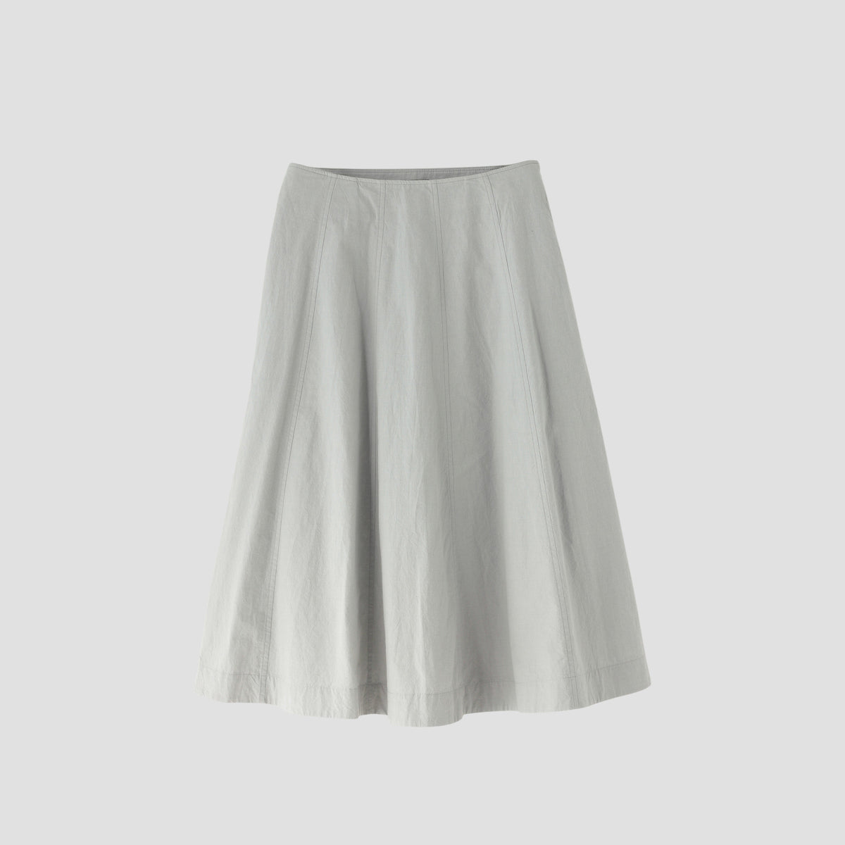 MELANGE COTTON POPLIN SKIRT