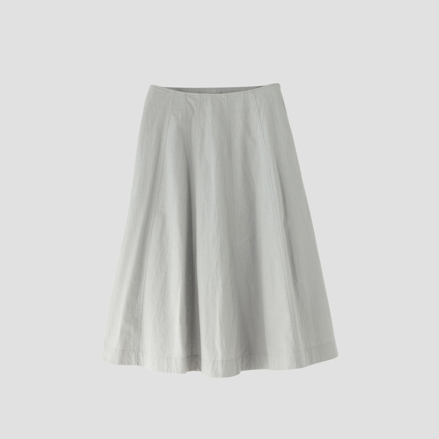 MELANGE COTTON POPLIN SKIRT