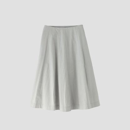 MELANGE COTTON POPLIN SKIRT