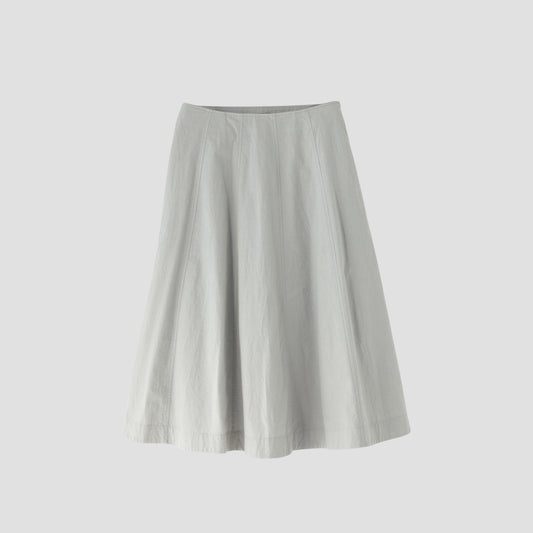 MELANGE COTTON POPLIN SKIRT