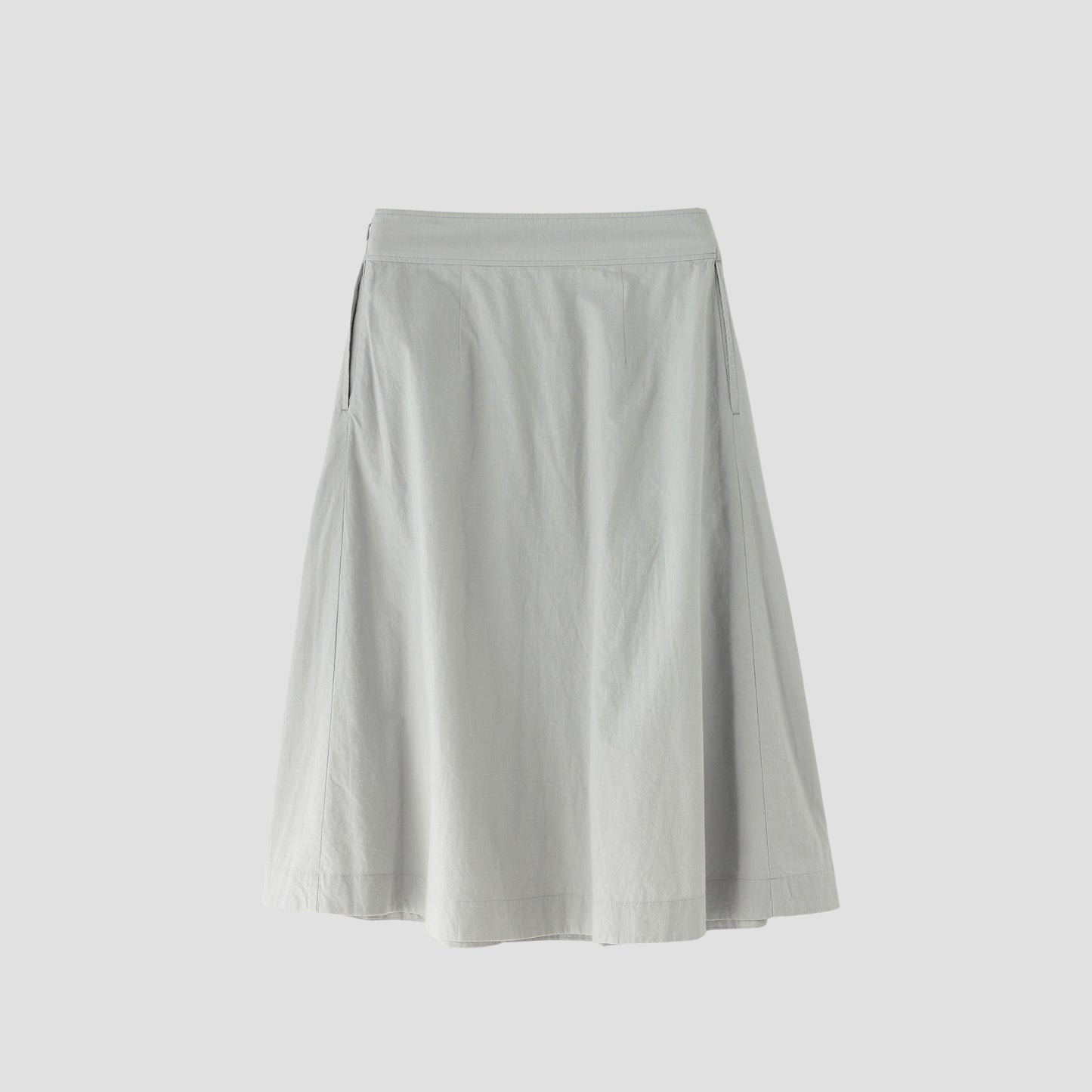 MELANGE COTTON POPLIN SKIRT
