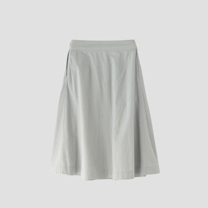 MELANGE COTTON POPLIN SKIRT