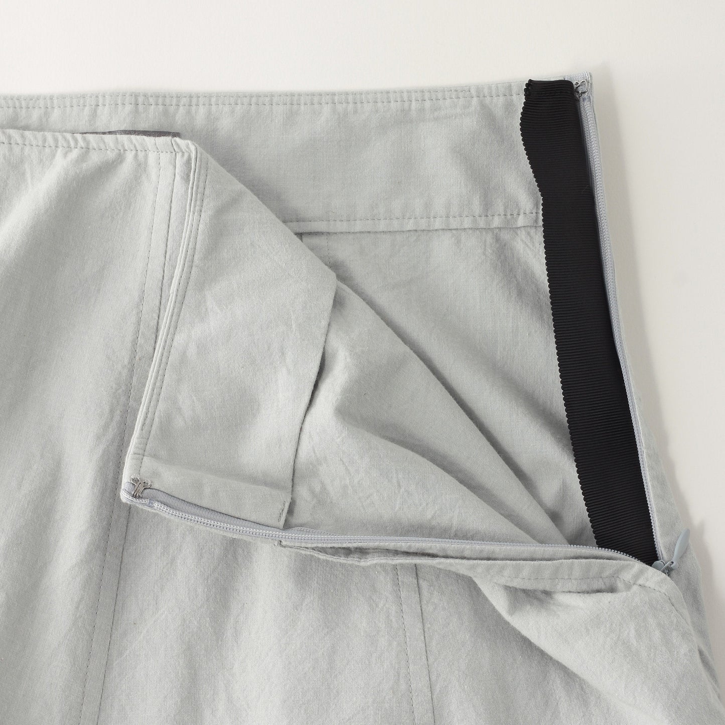 MELANGE COTTON POPLIN SKIRT