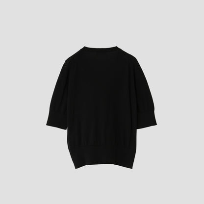 SEA ISLAND COTTON HIGH RIB CARDIGAN KNIT