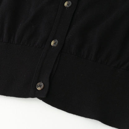 SEA ISLAND COTTON HIGH RIB CARDIGAN KNIT