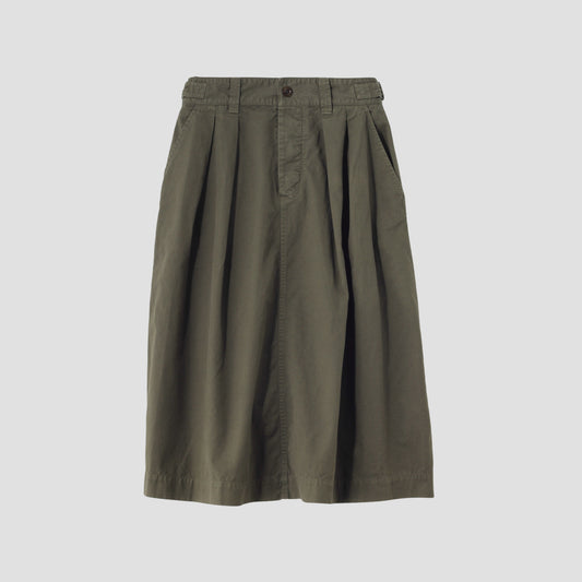COTTON LINEN CHINO SKIRT
