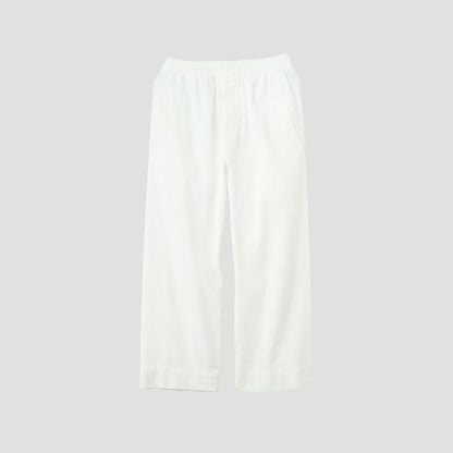 LINEN COTTON TWILL TROUSERS