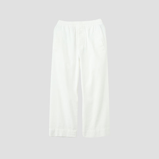 LINEN COTTON TWILL TROUSERS