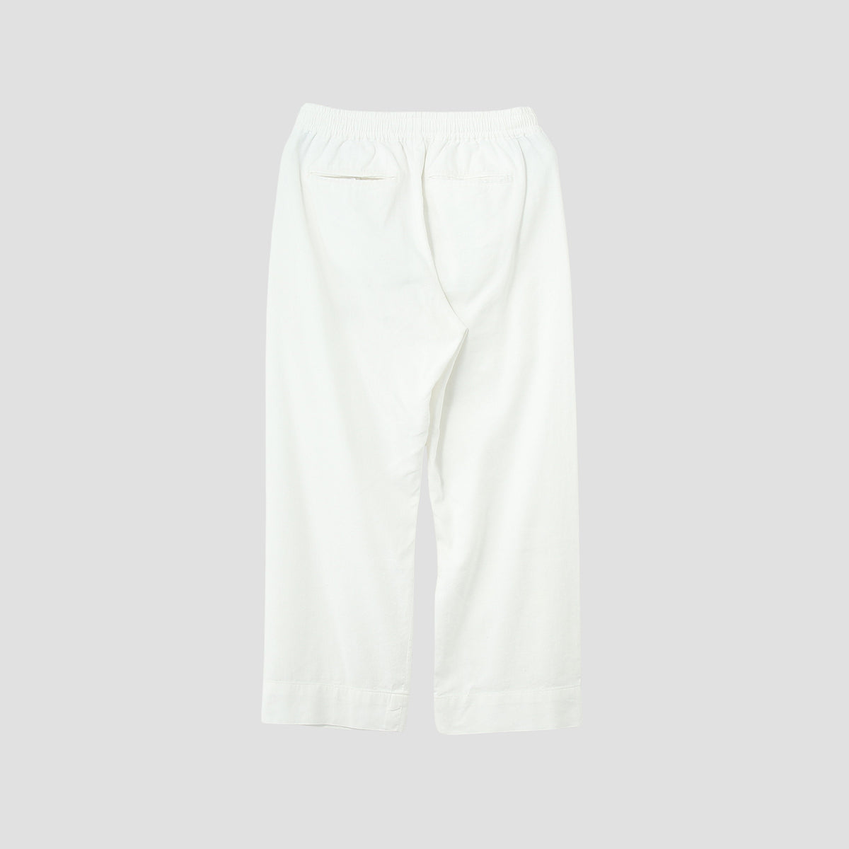LINEN COTTON TWILL TROUSERS