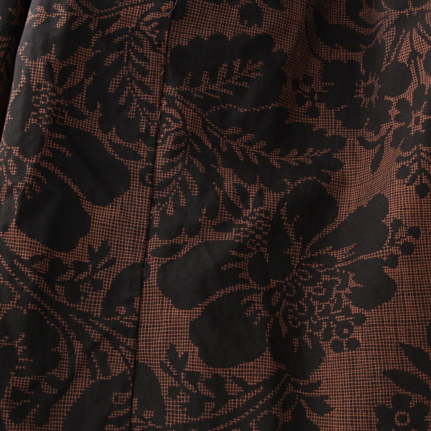 DAMASK COTTON LINEN TWILL SKIRT