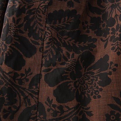DAMASK COTTON LINEN TWILL SKIRT