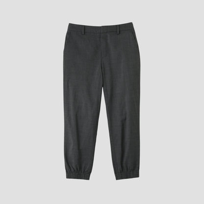 FINE WOOL POPLIN TROUSERS