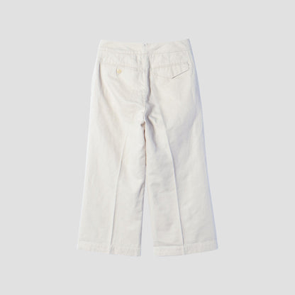 COTTON LINEN TWILL TROUSERS