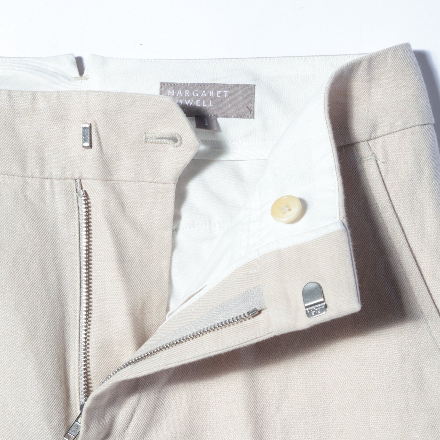 COTTON LINEN TWILL TROUSERS