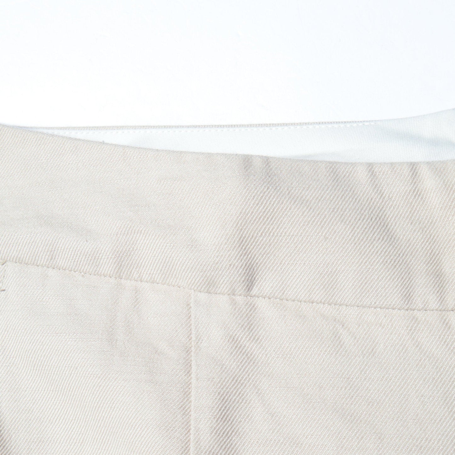 COTTON LINEN TWILL TROUSERS