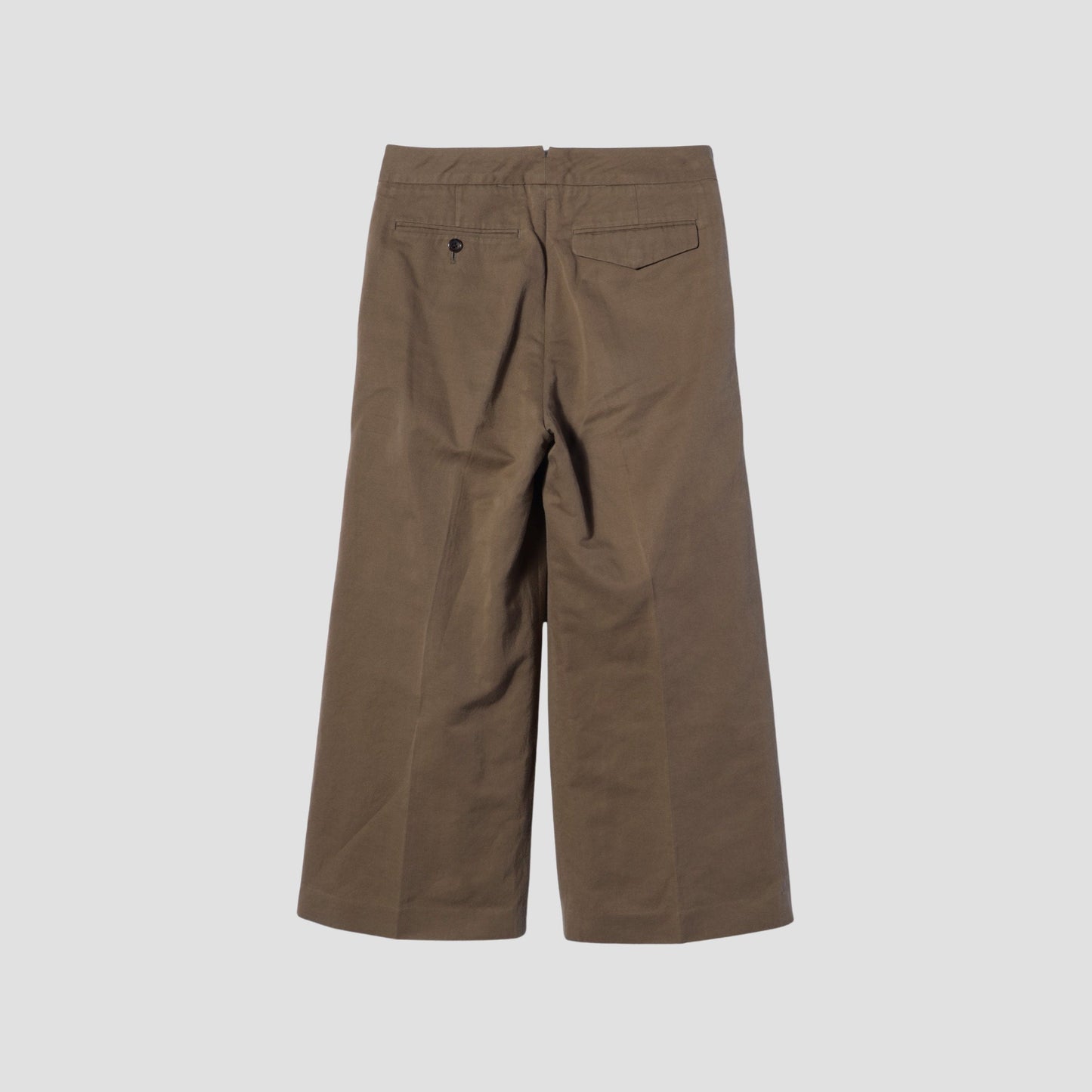 LINEN COTTON TWILL TROUSERS