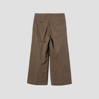LINEN COTTON TWILL TROUSERS