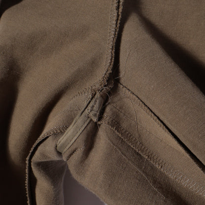 LINEN COTTON TWILL TROUSERS