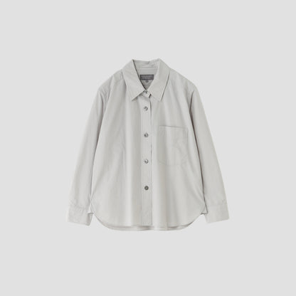 COTTON WOOL POPLIN SHIRT