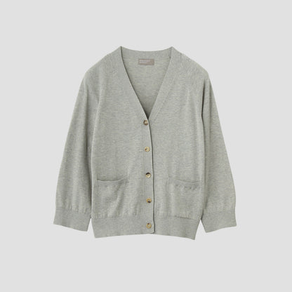 SUPERFINE COTTON CARDIGAN KNIT